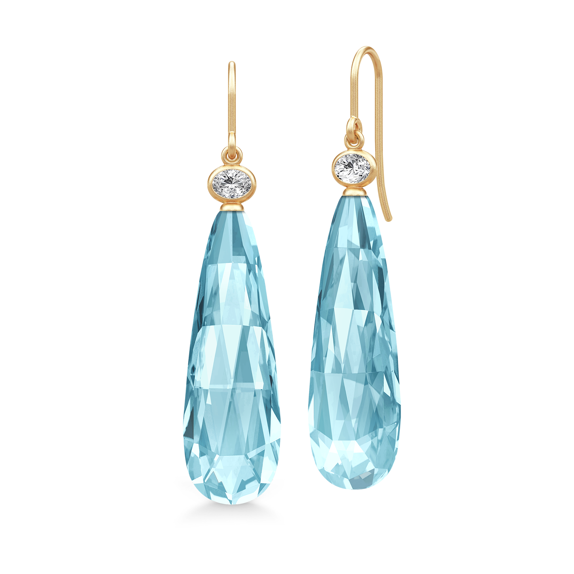 Julie Sandlau - Ofelia Drop Earring Ørering - Forgyldt sølv - Ice Blue - HKS809GDIBCRCZ