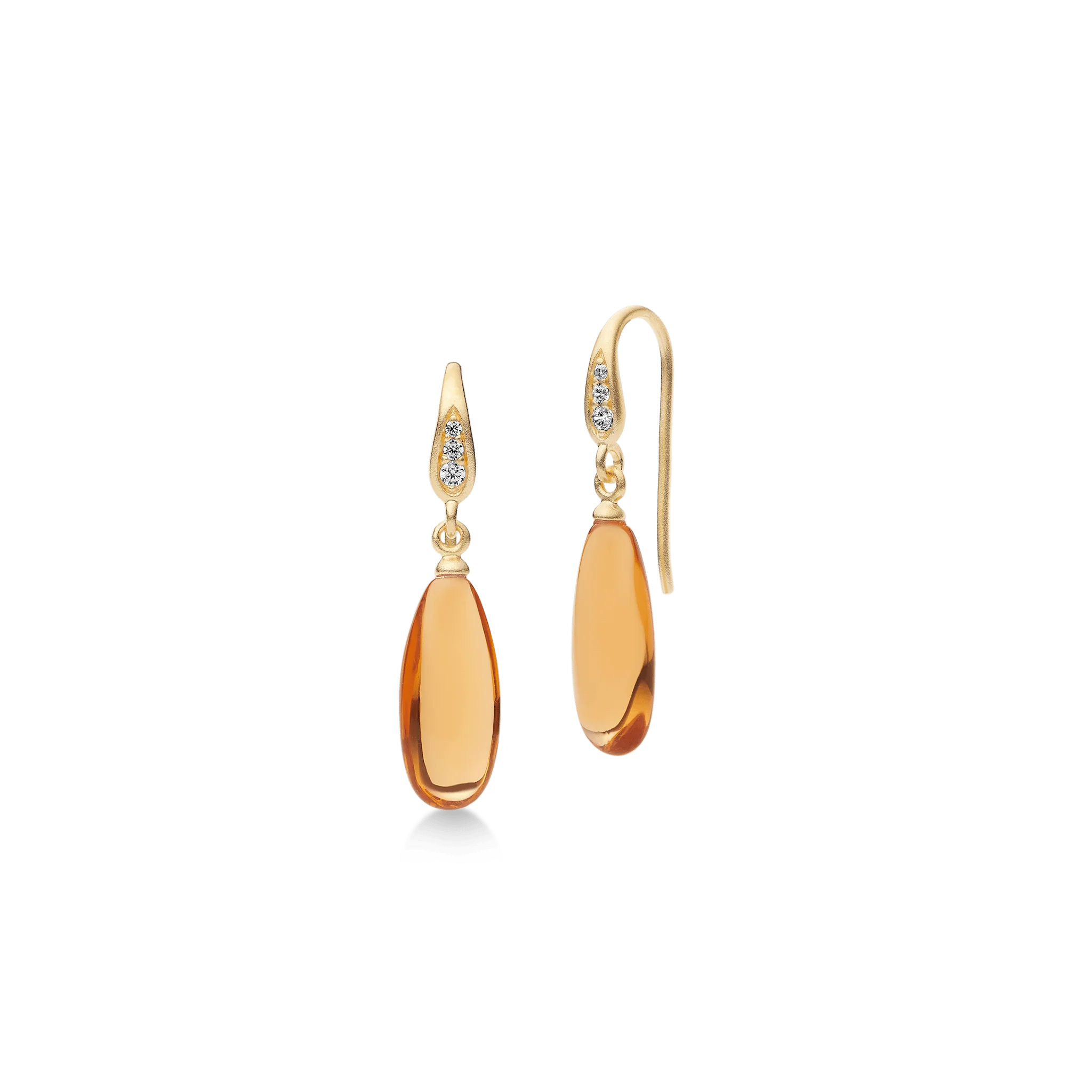 Julie Sandlau - Fay Ørering - Champagne Crystal - Forgyldt sølv - HKS845GDCHCRCZ