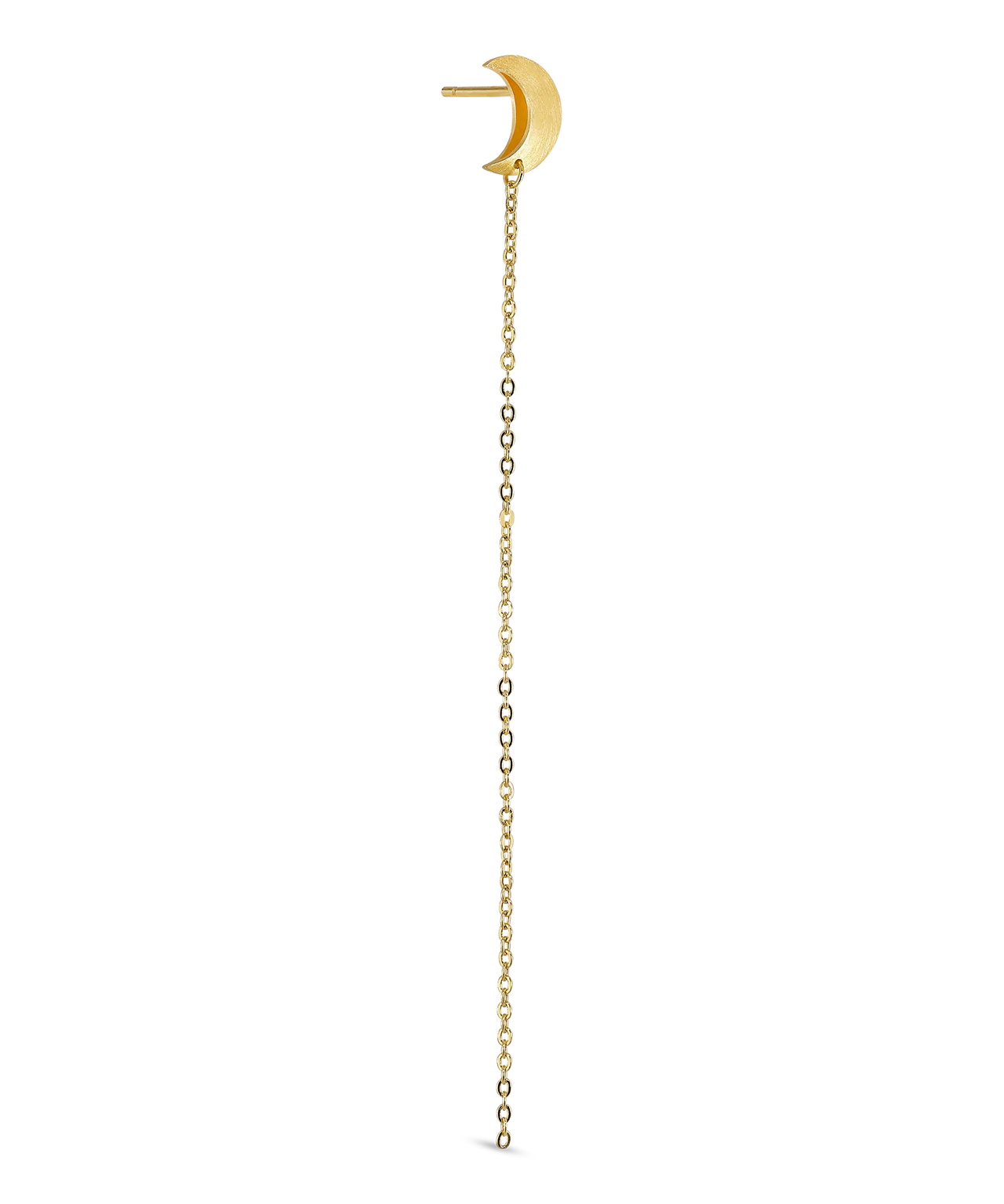 Jane Kønig - Half Moon Chain Stud Ørering - ørestik - HMCS-XJK24-1-G Højre
