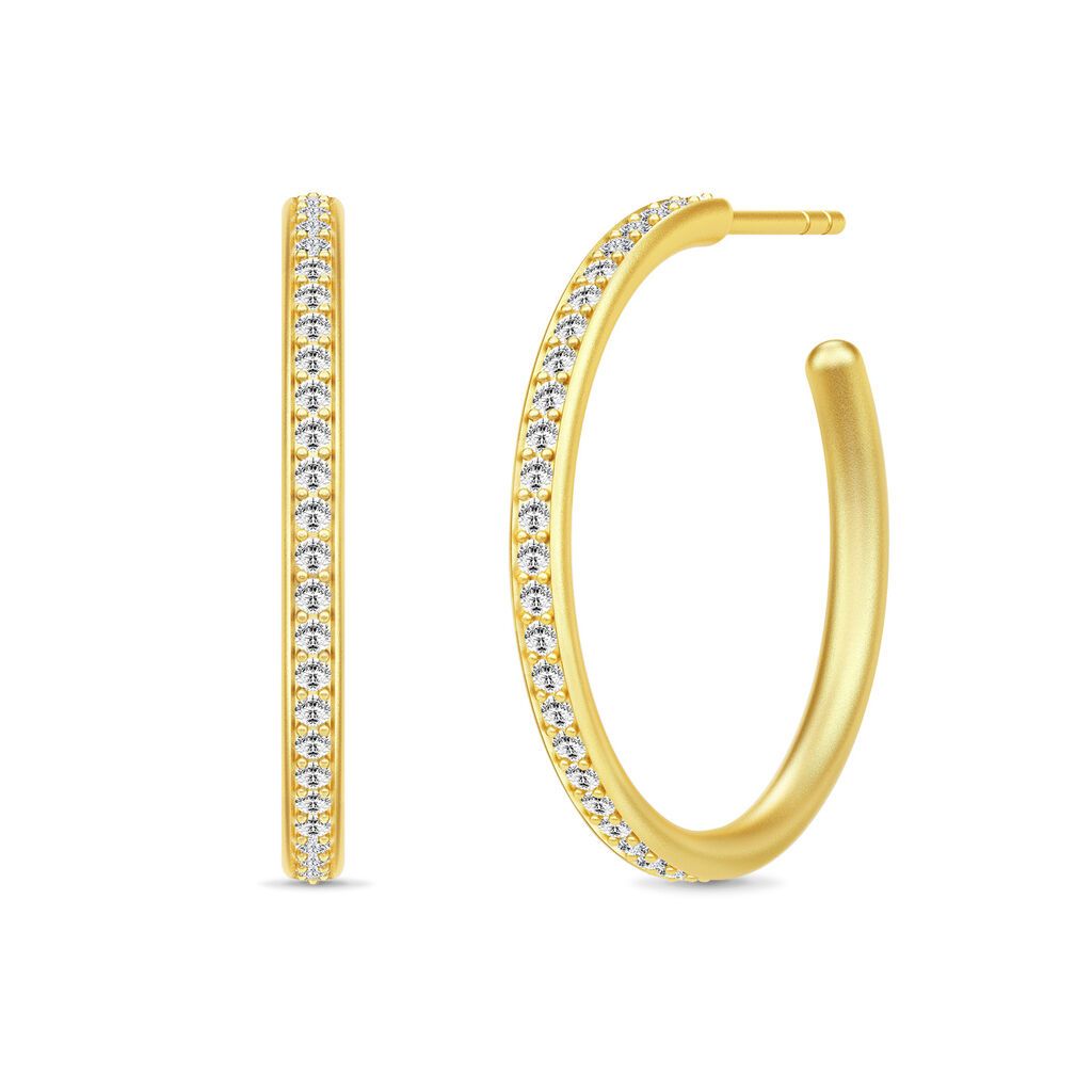 Julie Sandlau - Infinity Medium Hoops Øreringe - Guldbelagt sølv - HPS107GDCZ
