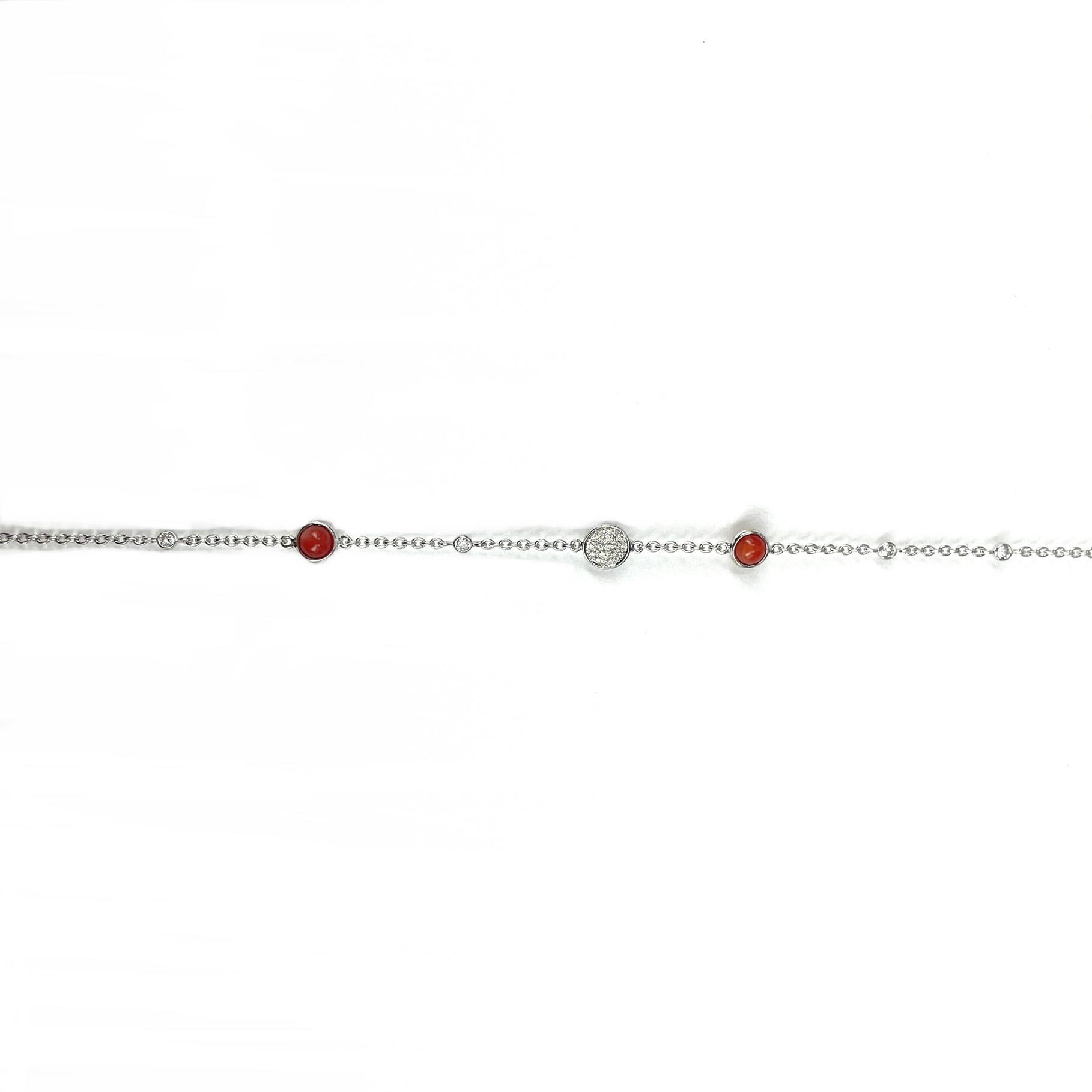 Guldbrandsen - Designarmbånd - Hvidguld - Brillanter - Koral - GUB106