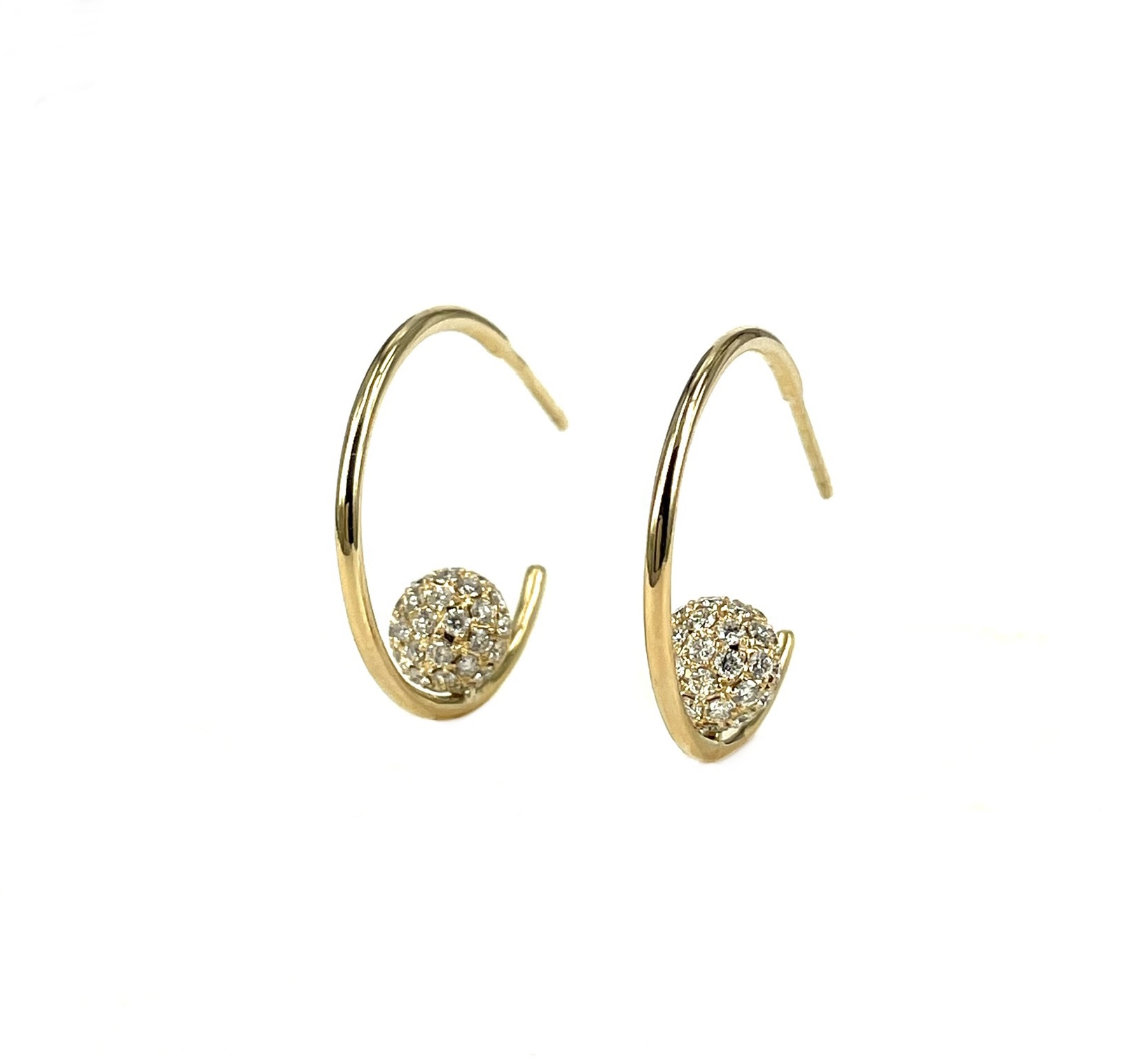 Guldbrandsen - Kugle Creoler - Guld - Brillanter - GUE158-RG