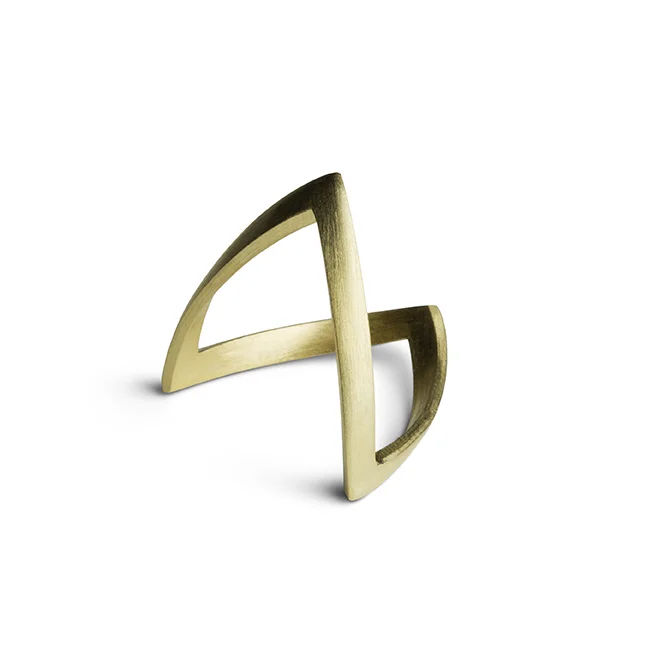 Jane Kønig - V ring - FORGYLDT Sterlingsølv - JK0129R-G 51