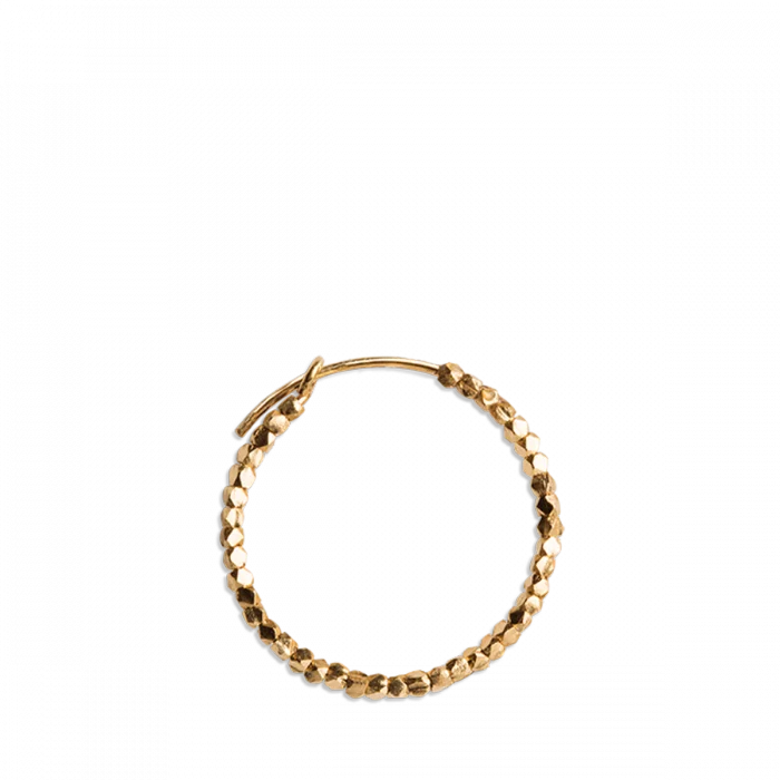 Jane Kønig - Small Bead Creole Ørering - Forgyldt Sølv - P1024-G