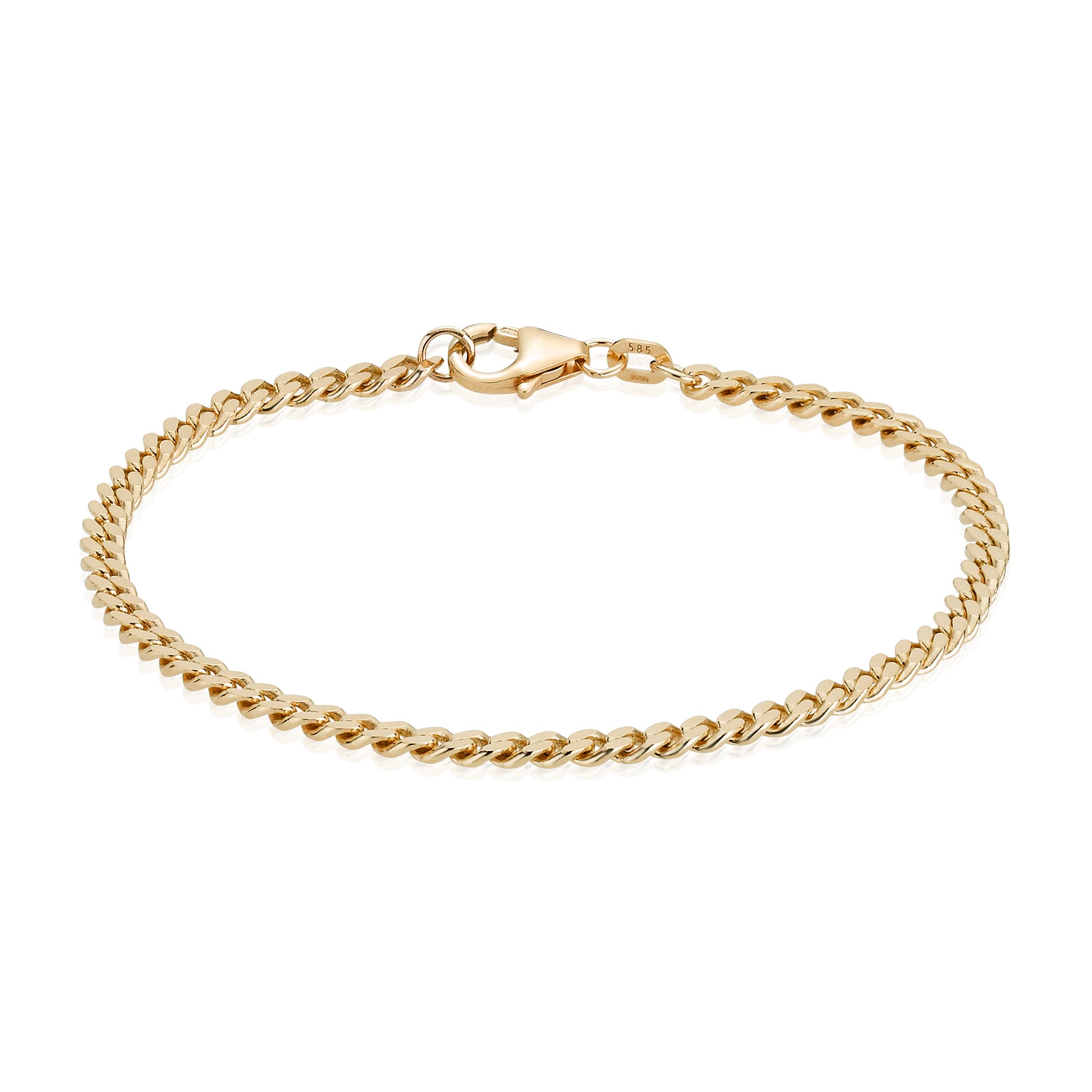 BNH - Panser Facet Armbånd - 14kt - 18,5cm 1,05 / 3,3 mm