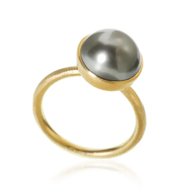 Dulong - Pacific Ring - Stor - Guld & Tahiti perle - PAC3-A1108