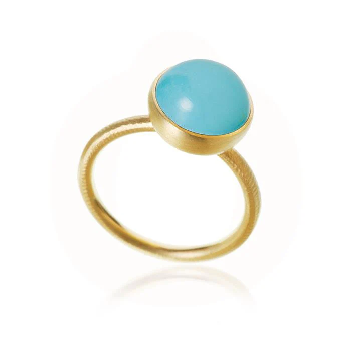 Dulong - Pacific Ring - Stor - Guld & Turkis - PAC3-A1126