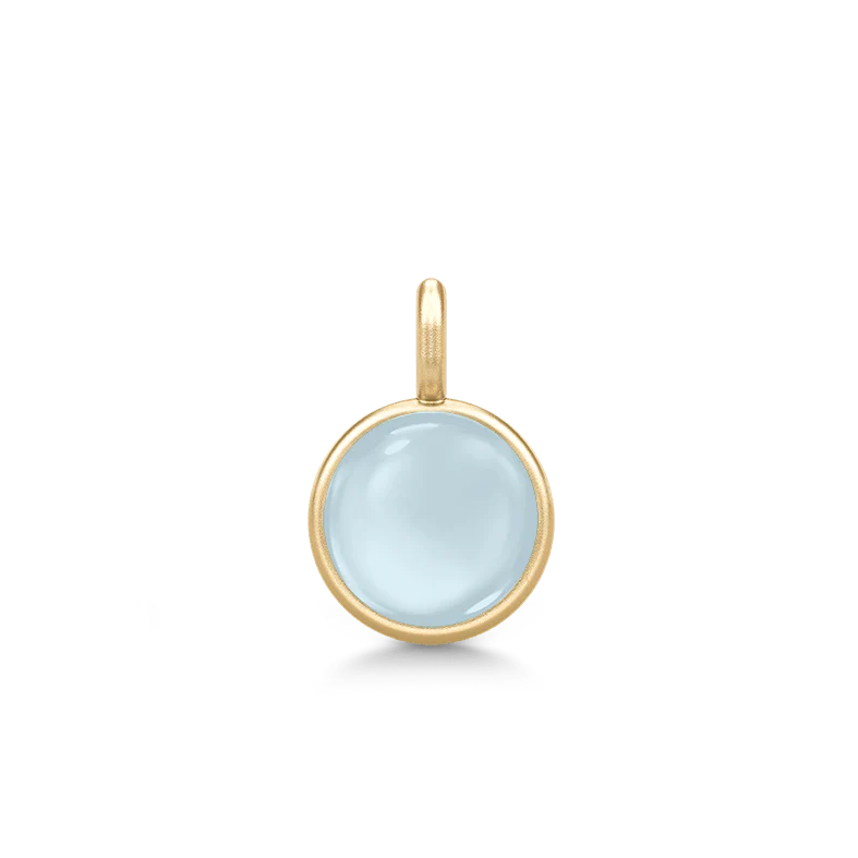 Julie Sandlau - Prime Vedhæng - Milky Aqua - Forgyldt Sølv - PD19GDMLAQCR
