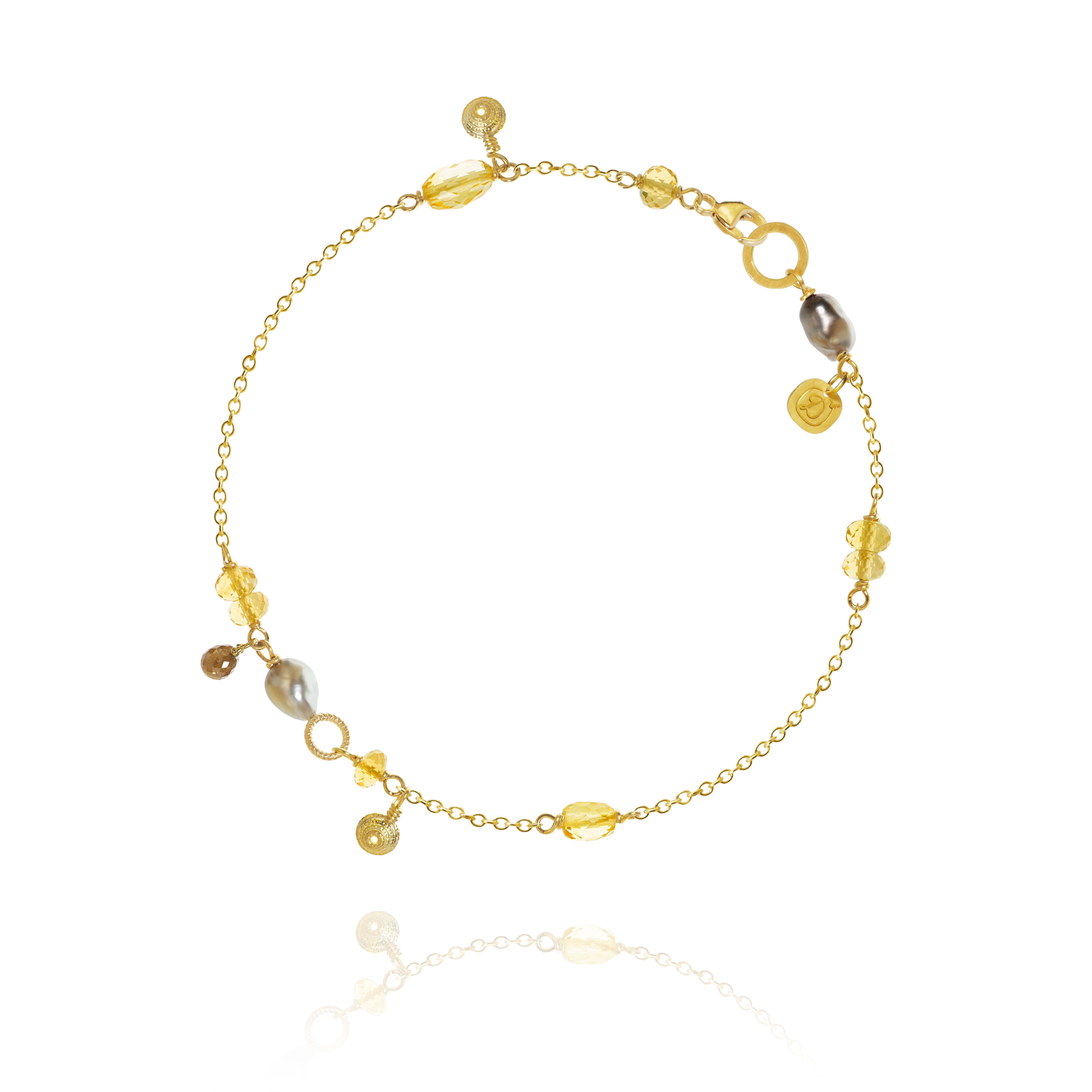 Dulong - Piccolo Golden Desert armbånd - Guld - Diamanter 104150A63-1