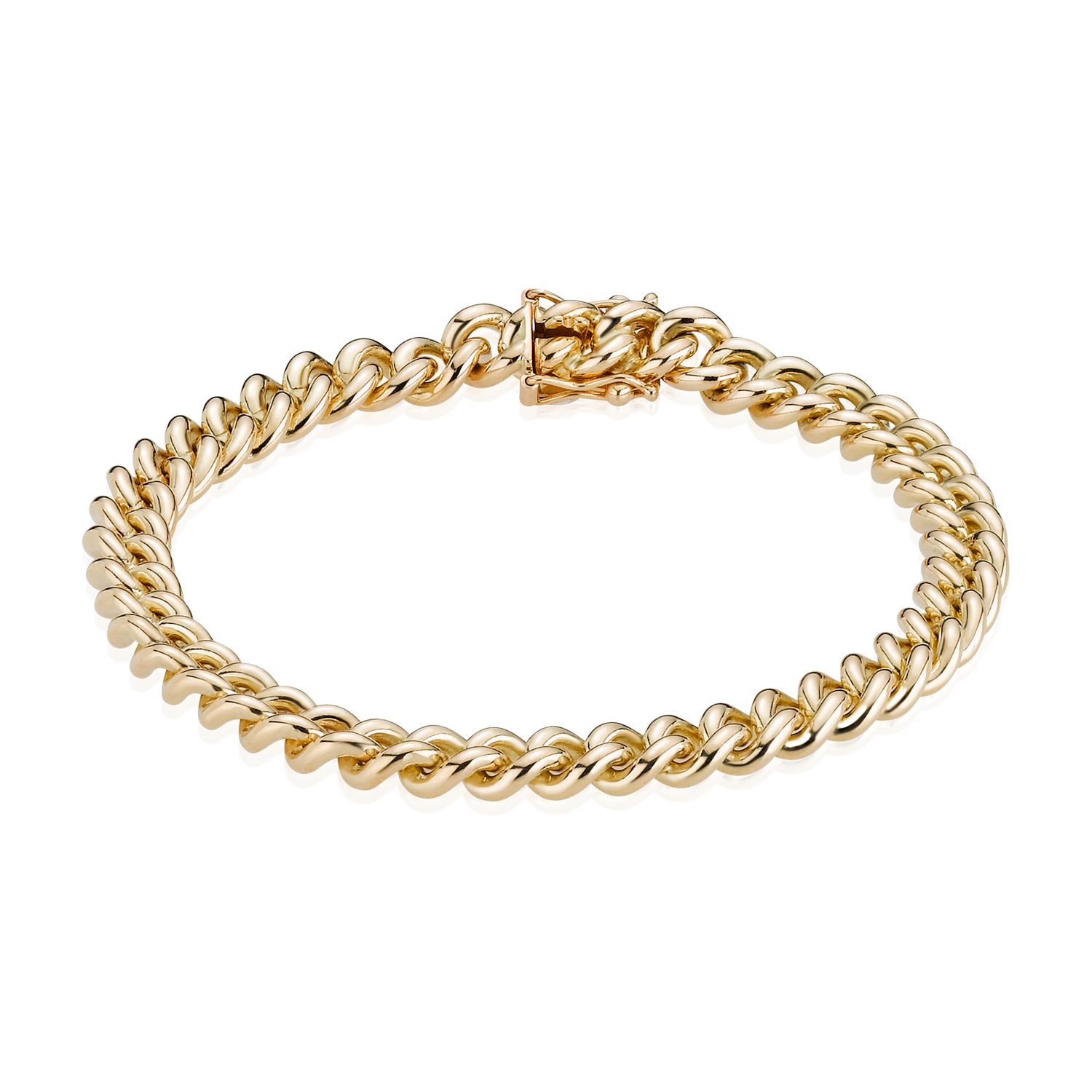 BNH - Panser armbånd - Rund - Guld - 14kt - 18,5cm 1,65mm