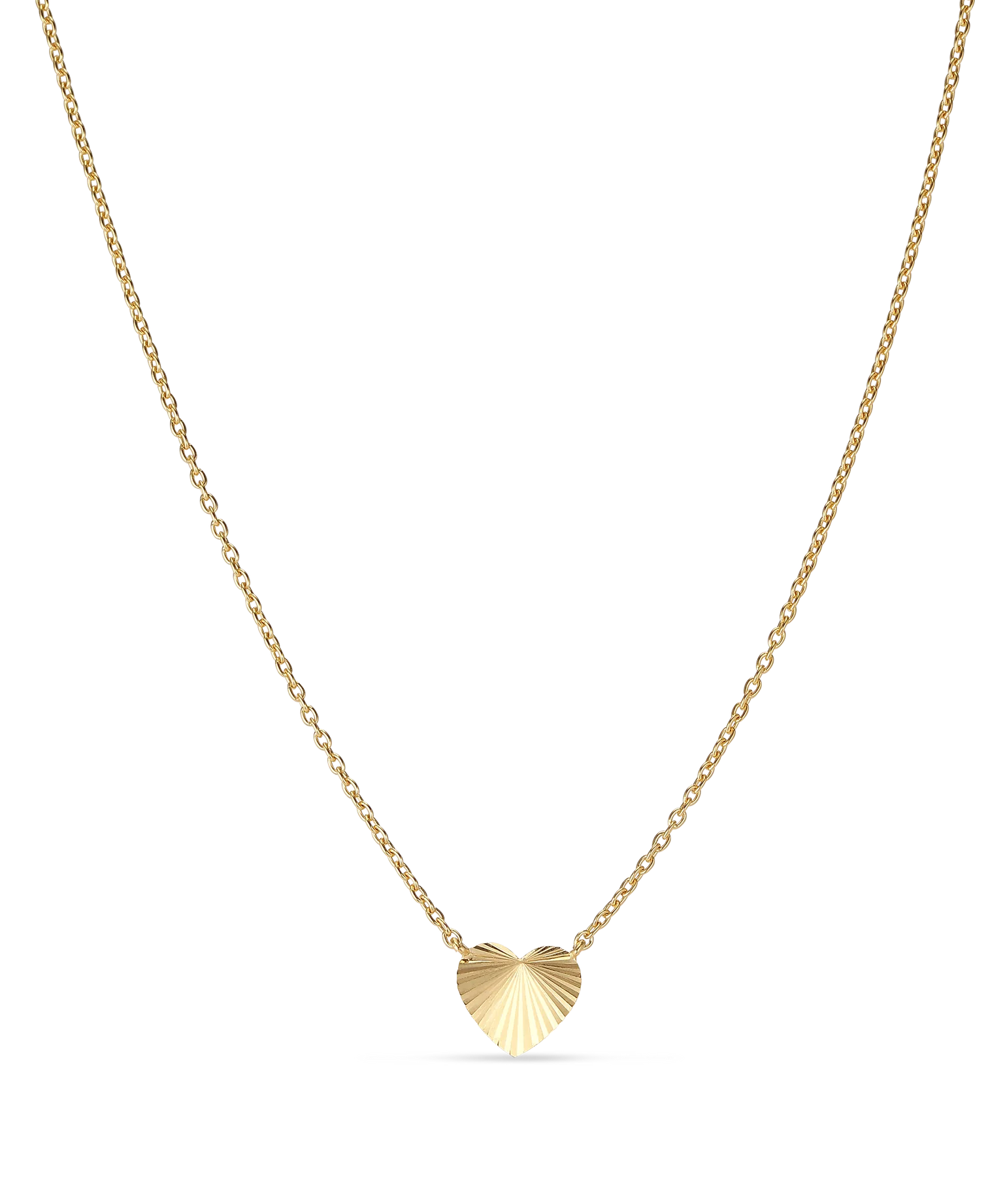 Jane Kønig - REFLECTION HEART NECKLACE halskæde - FORGYLDT Sterlingsølv - RHN01-G-AW2000