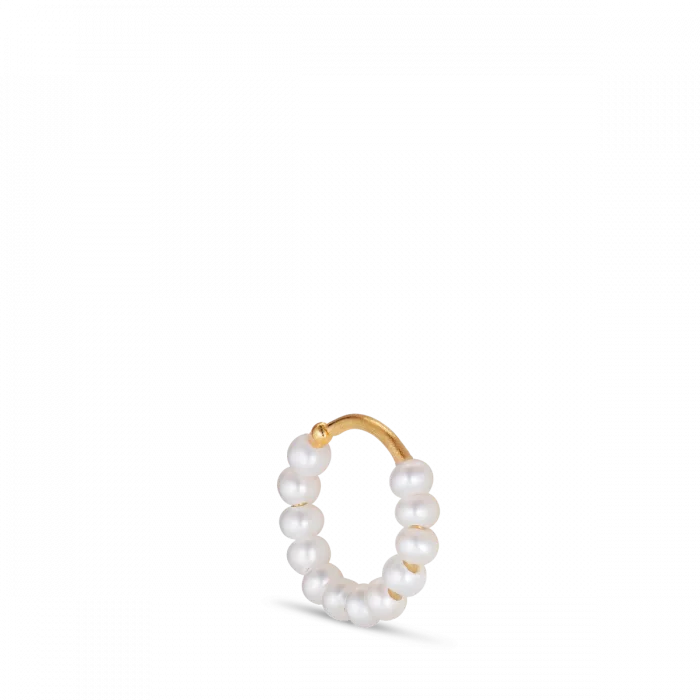 Jane Kønig - Row Perle Vrid Ørering - Forgyldt Sølv - RPT01-AW2100-G