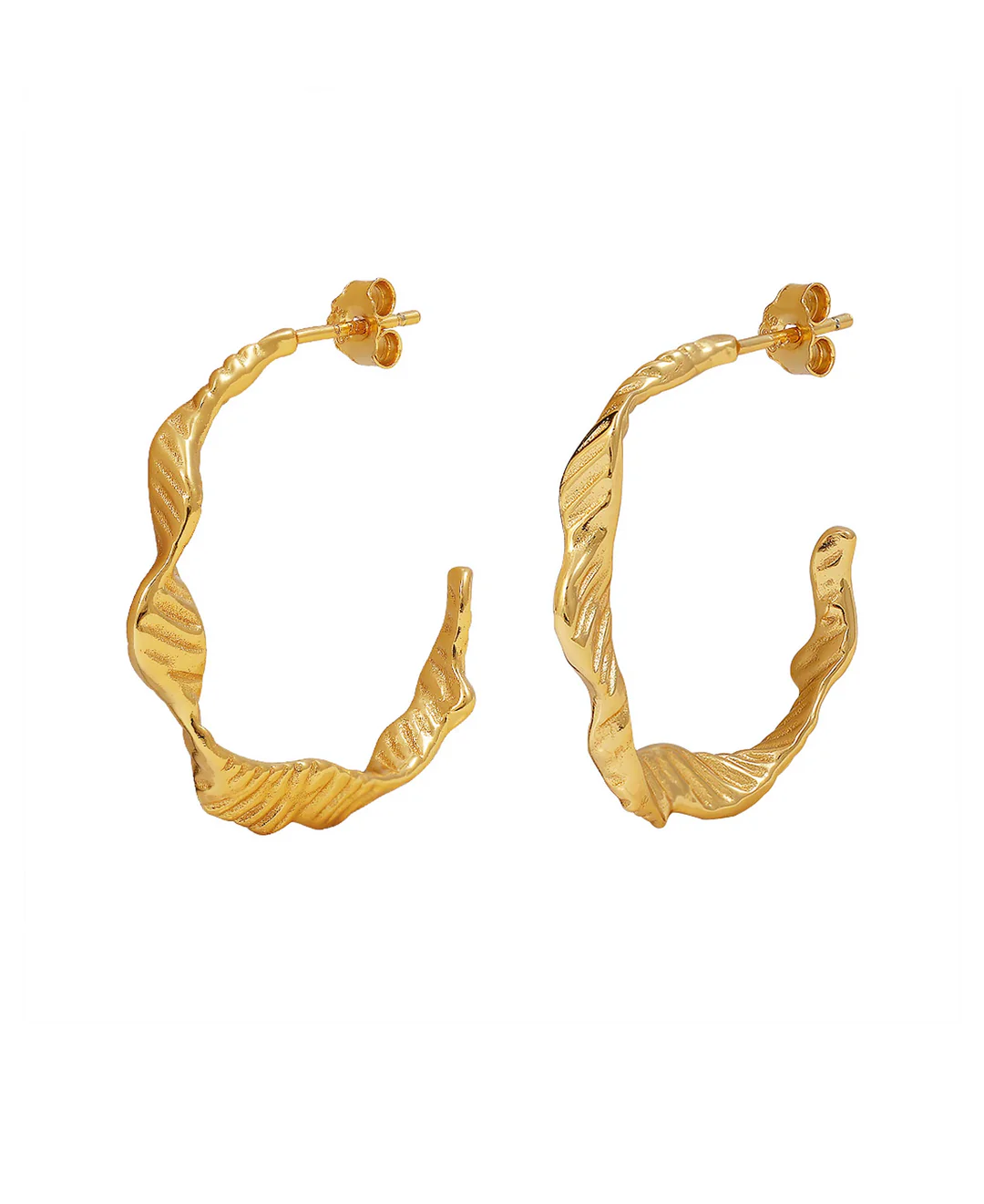 Hultquist - Lorelei grande hoops - Øreringe Forgyldt Sølv - S08467G