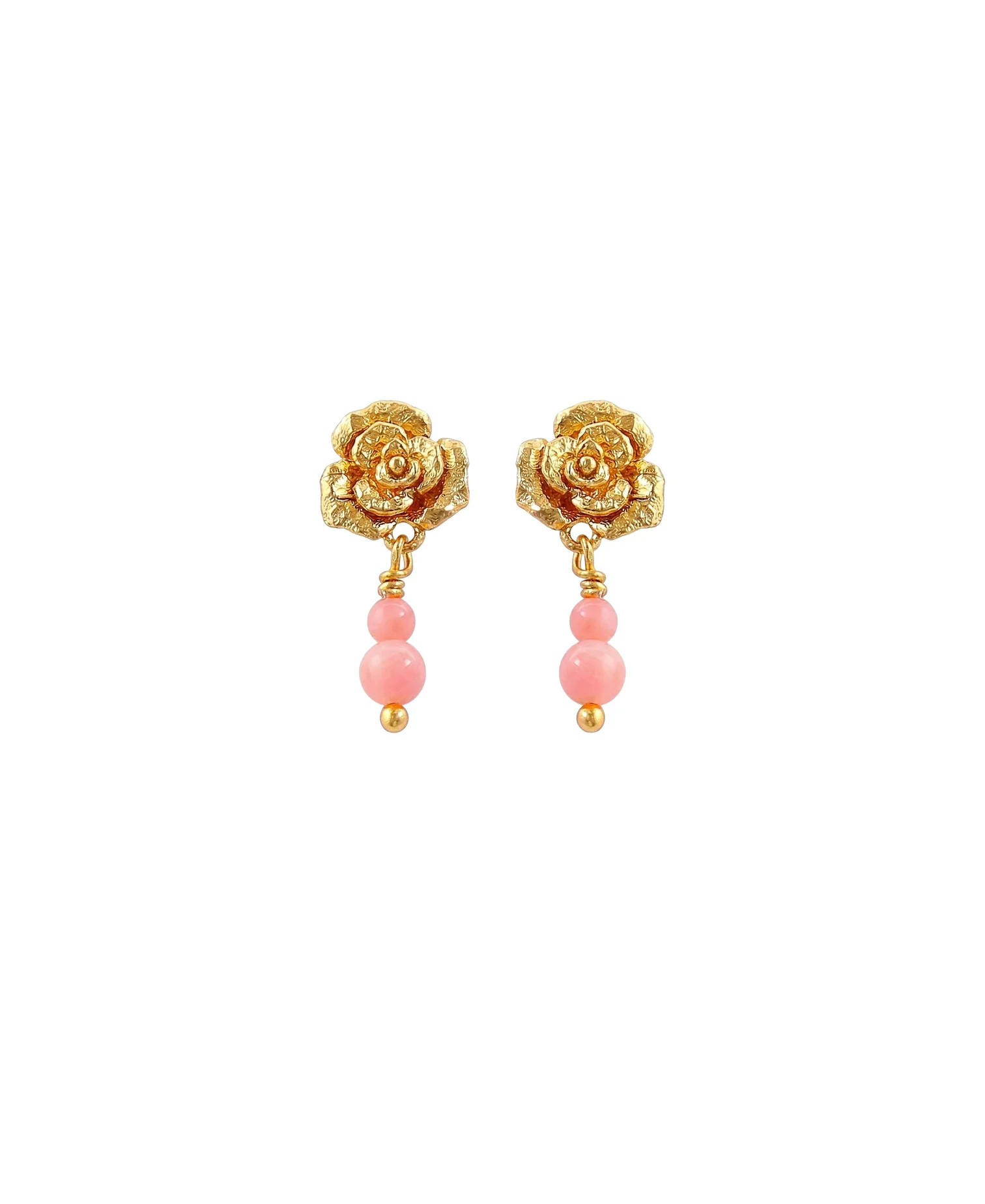 Hultquist - Luna Flora Coral Øreringe - Forgyldt Sølv - S08679G