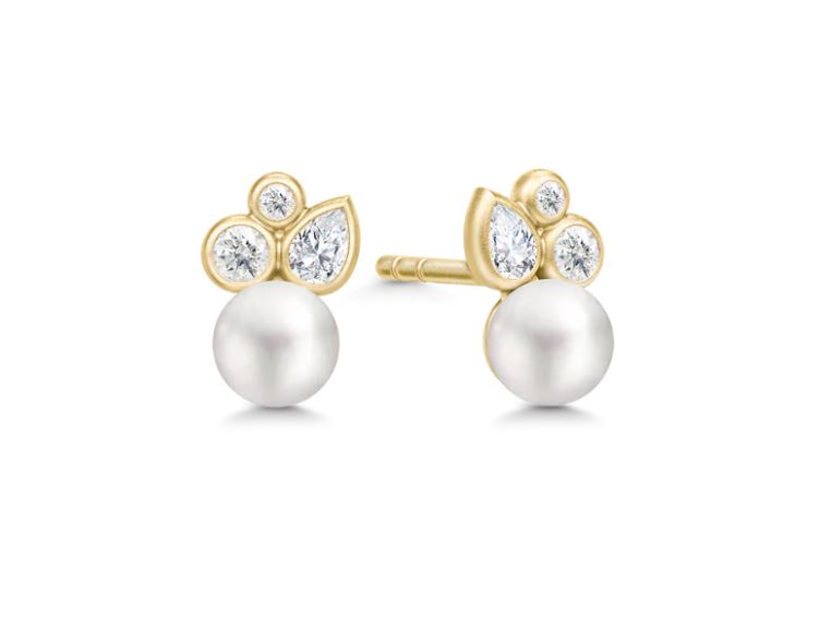 Julie Sandlau - Tasha Earstuds ørestikker - Øreringe - Guld - Perler - ST310GDWHPLCZ