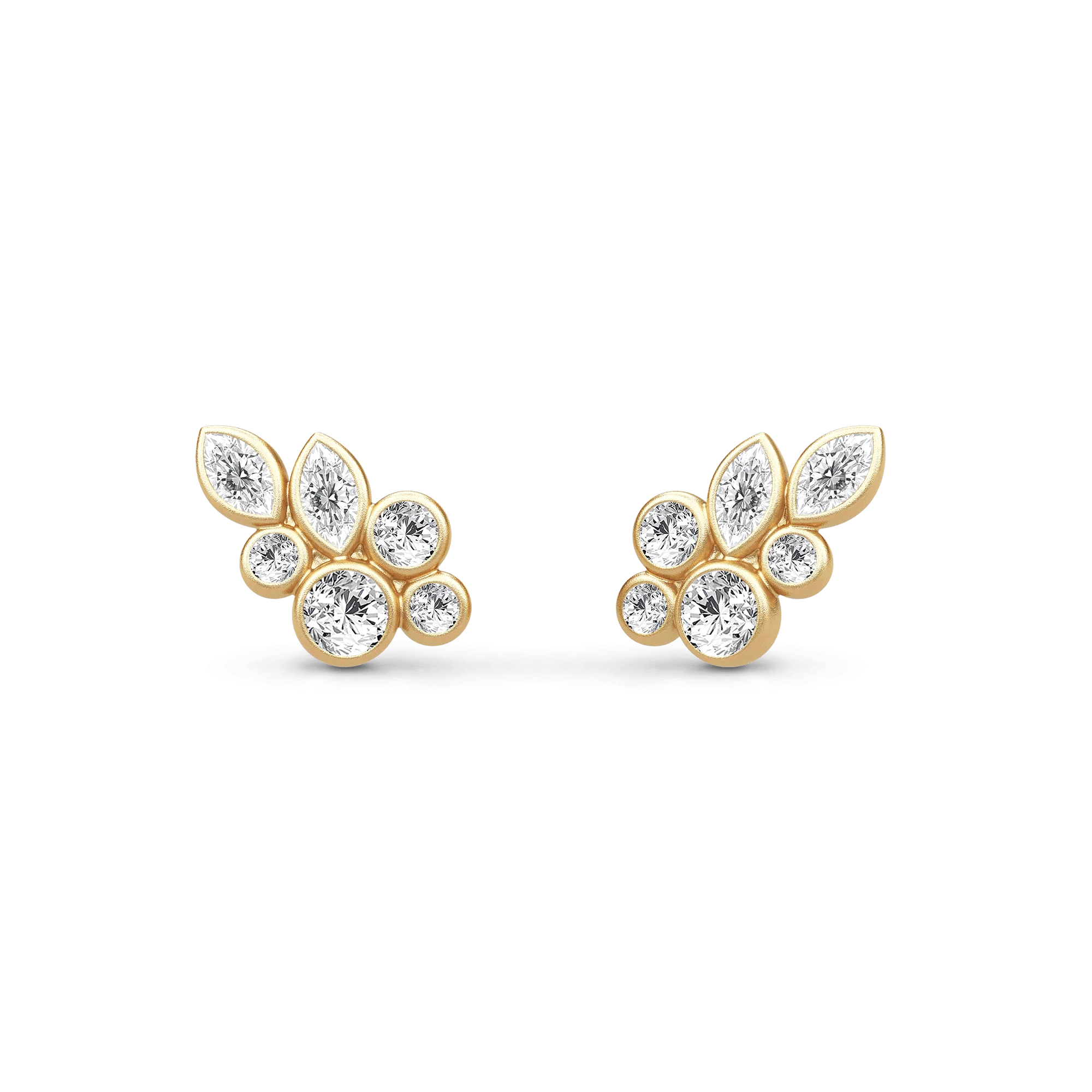 Julie Sandlau - White Wisteria Drop Earstud Øreringe - Forgyldt sølv - ST399GDCZ
