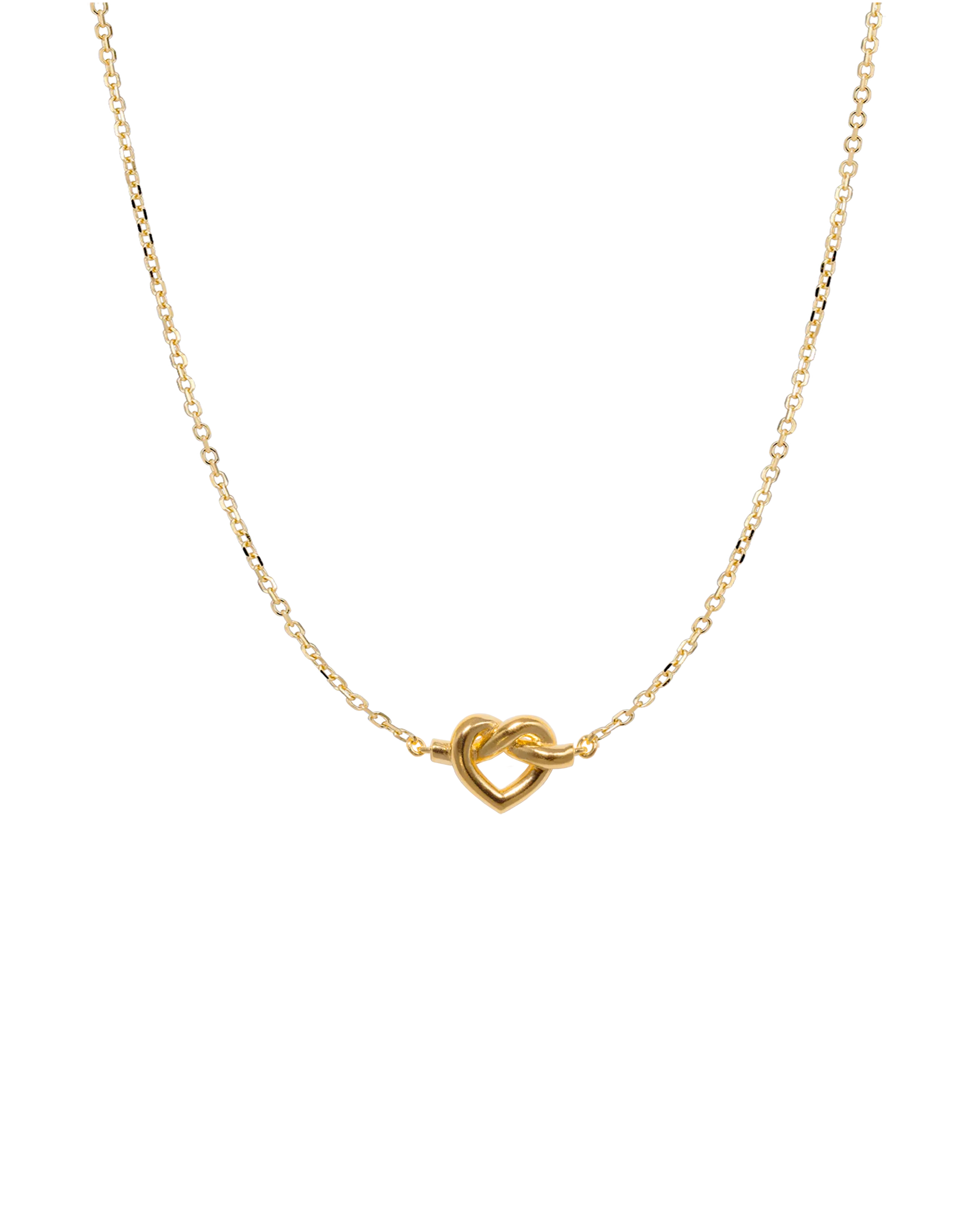 Jane Kønig - Tied Heart Necklace halskæde - FORGYLDT Sterlingsølv - THN-AW25-G