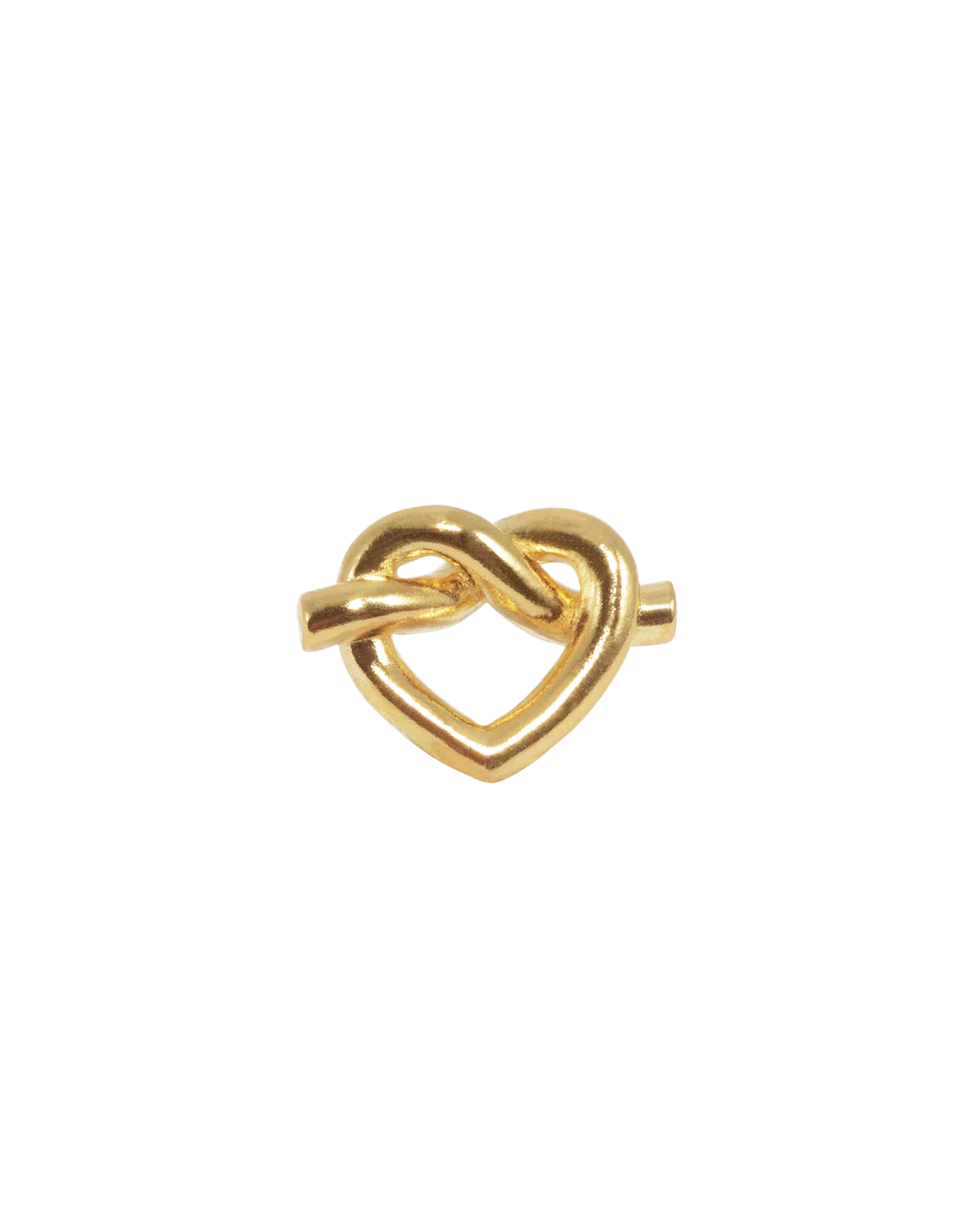 Jane Kønig - Tied Heart Stud Ørering - Ørestik - Forgyldt Sølv - THS-AW25-G