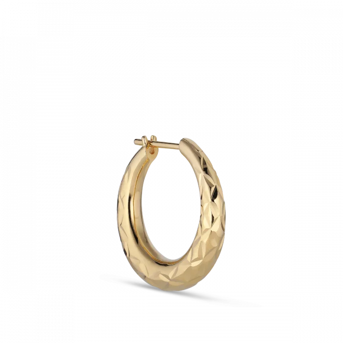 Jane Kønig - RHOMBUS Ørering - Lille - FORGYLDT Sterlingsølv - RRE01-G-AW2000