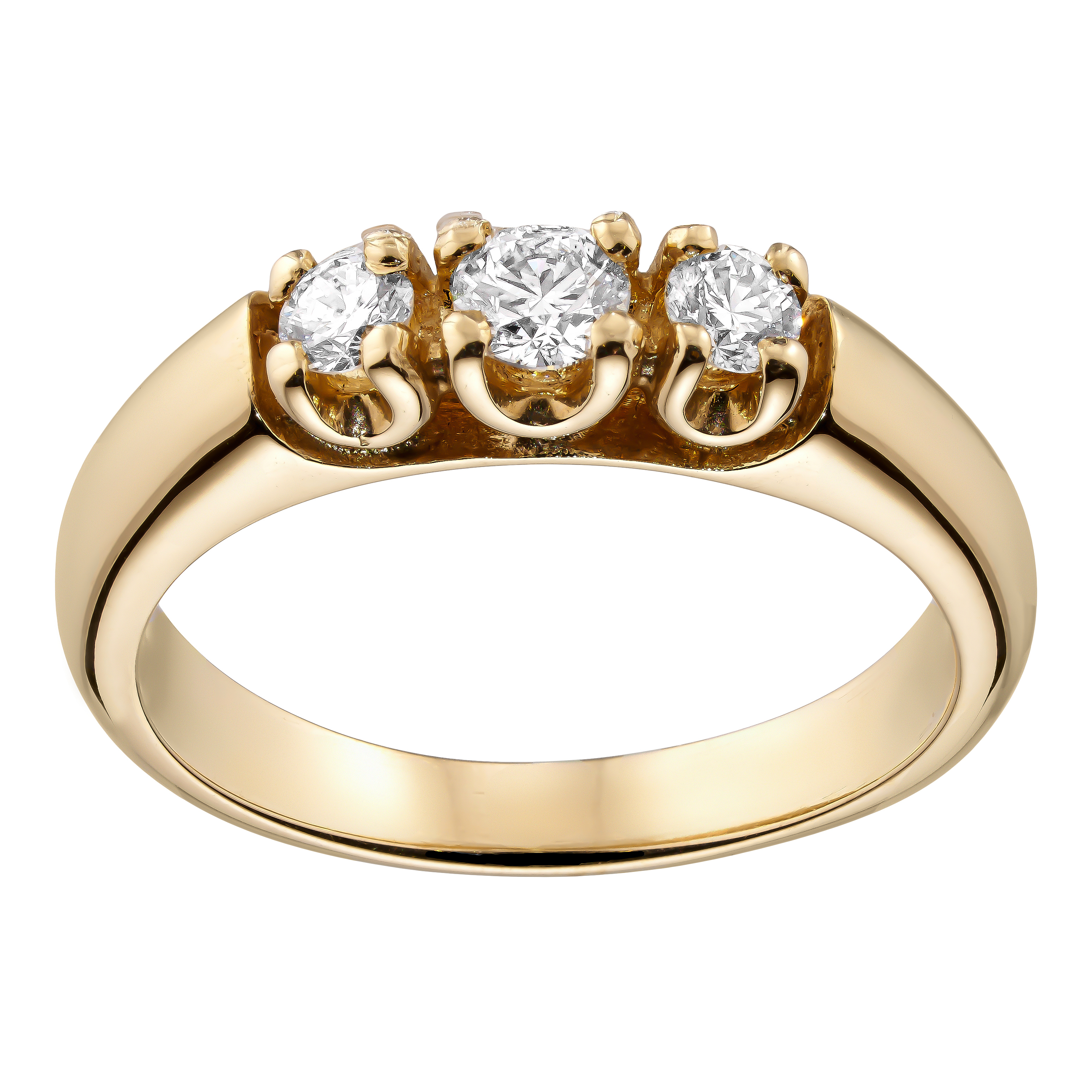 Guldbrandsen - Troika ring - Guld - Brillanter - TRE-YG 1x0,30ct, 2x0,15ct.