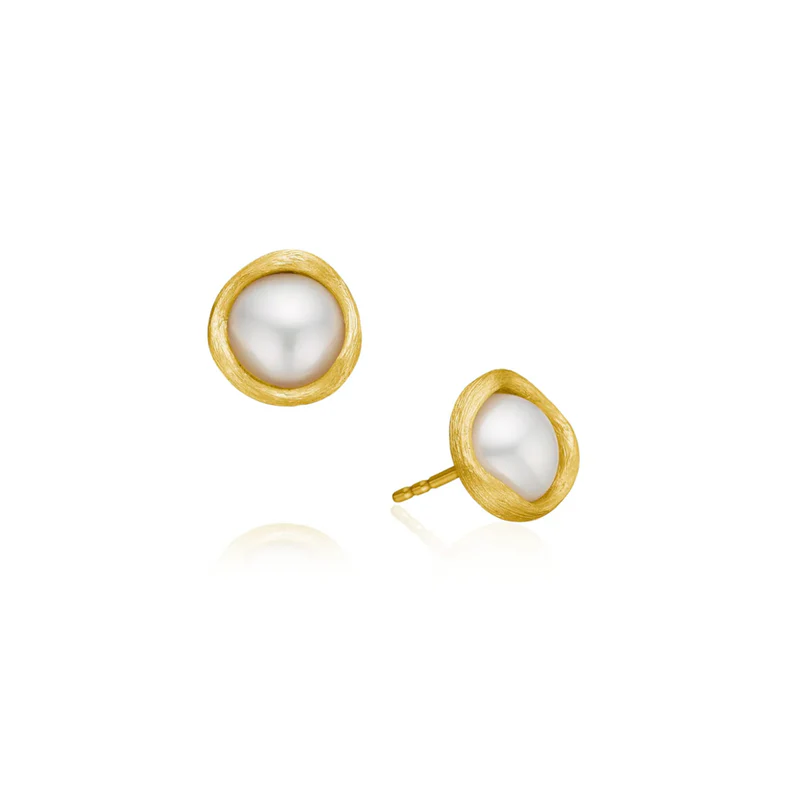 Dulong - Vega Pearl øreringe - Ørestikker - Perle - guld - VEG1-A1007