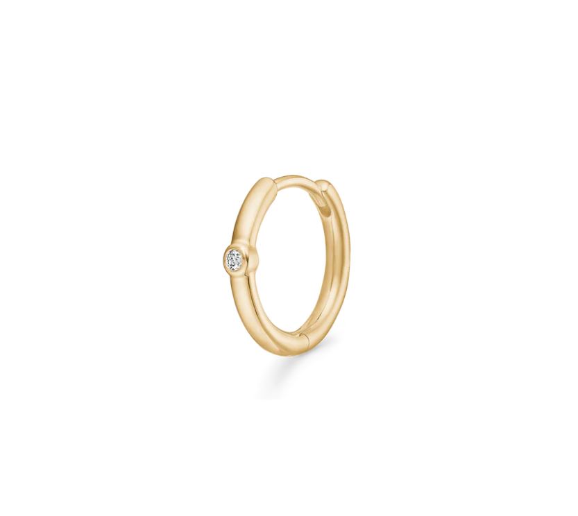 Julie Sandlau - Purity Medium Hoop - Øreringe - Guld - Diamant - YG14-HPS132