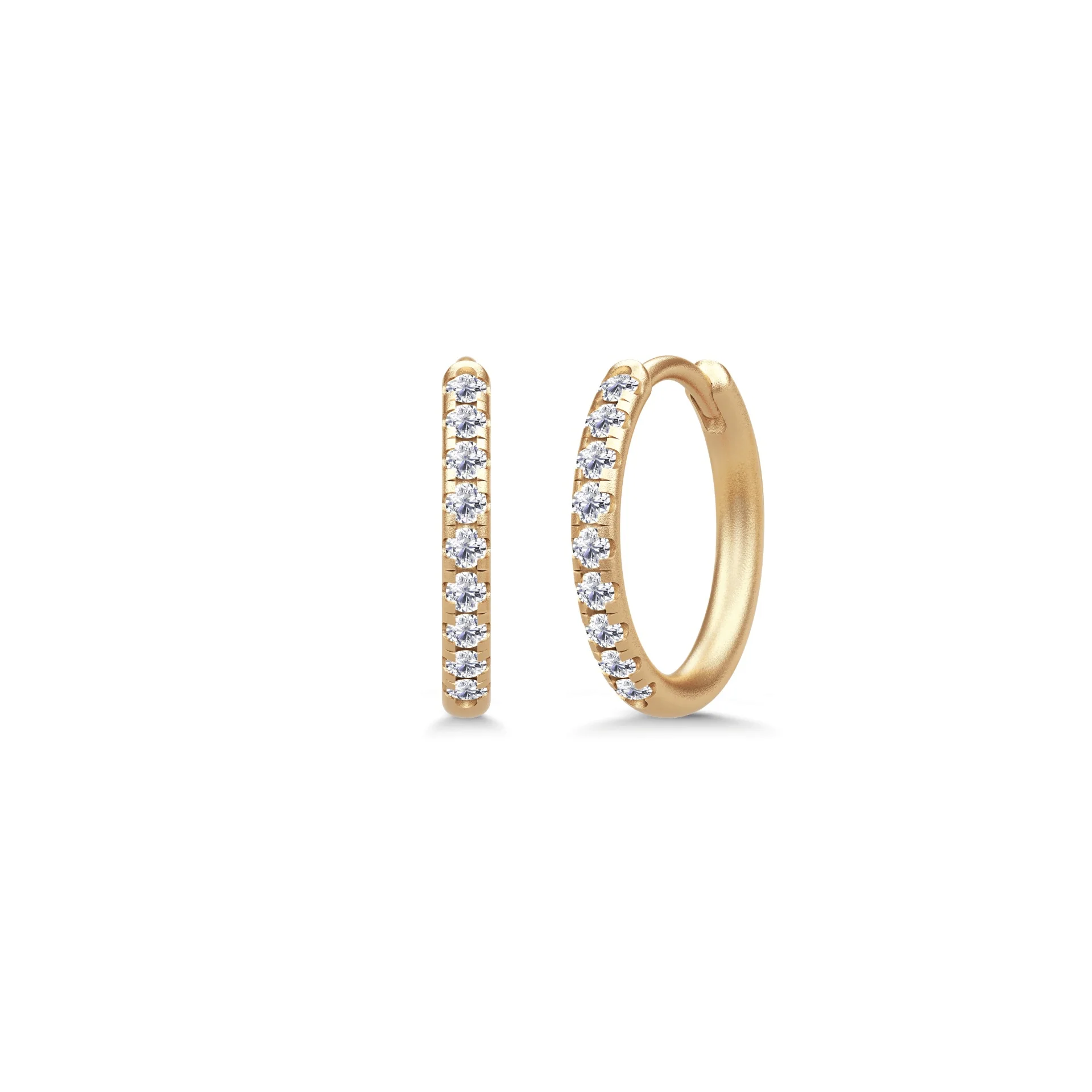 Julie Sandlau - Lulia Medium Hoops - Øreringe - Guld - Brillanter - YG14-HPS149