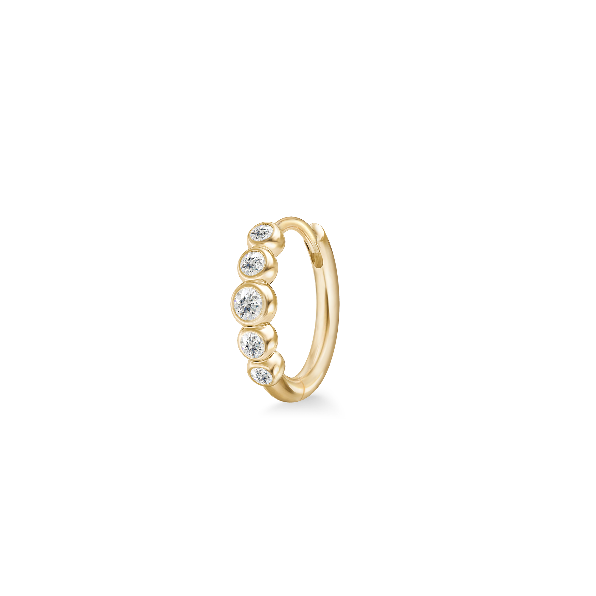 Julie Sandlau - Pristine Medium Hoop - Øreringe - Guld - Diamant - YG14-HPS150