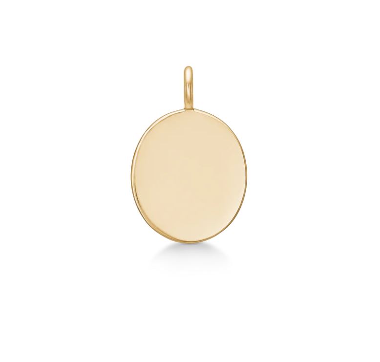 Julie Sandlau - Classic Signet Pendant Vedhæng - Guld - YG14-PD335