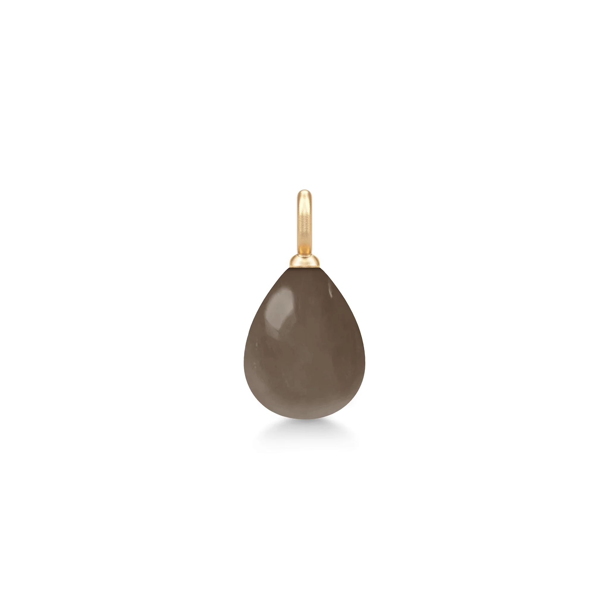 Julie Sandlau - Elina Pendant Vedhæng - Guld - Chocolate Månesten - YG14-PD420CHMN