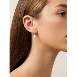 Julie Sandlau: Perla Earrings reringe - Forgyldt slv - Perle - HKS811GDWHPLCZ