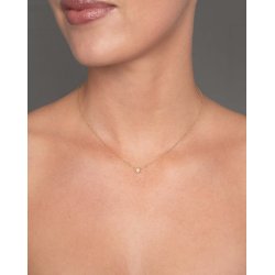 Dulong: Vega Souffl� Solitaire Halsk�de Lille - Guld - Brillant - 115812A5018