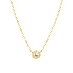 Dulong: Vega Souffl� Solitaire Halsk�de Mellem - Guld - Brillant - 115813A5033