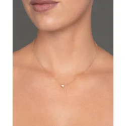 Dulong: Vega Souffl� Solitaire Halsk�de Mellem - Guld - Brillant - 115813A5033
