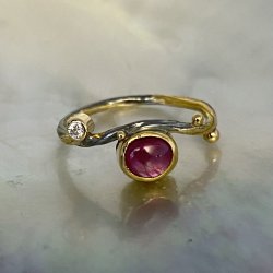 Bergse: Seafire Ring - Guld - Slv - Brillant - Rubin - 4016719