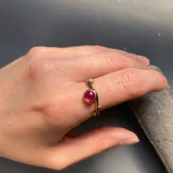 Bergse: Seafire Ring - Guld - Slv - Brillant - Rubin - 4016719