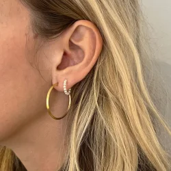 Jane K�nig: Midi Hoops �rering - Forgyldt S�lv - MHE001-G