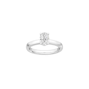 Lab Grown Diamonds: Classic Ring - Oval - Hvidguld - Lab. Diamant 1,0ct - 14100040660