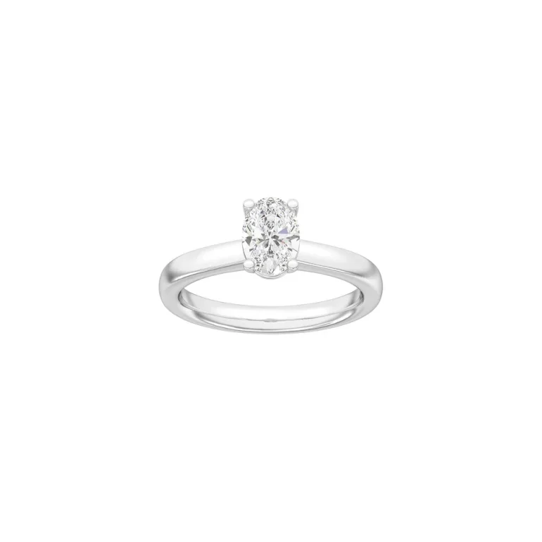 Lab Grown Diamonds: Classic Ring - Oval - Hvidguld - Lab. Diamant 1,0ct - 14100040660