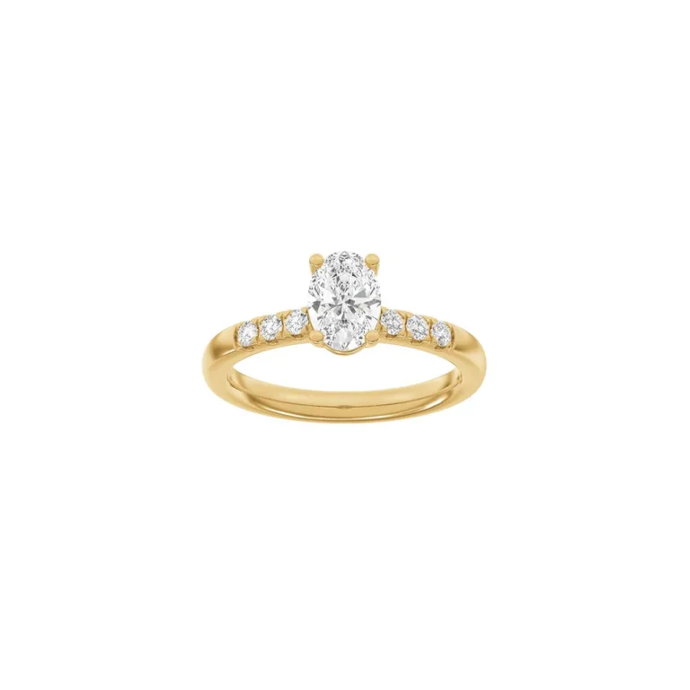Lab Grown Diamonds: Classic Ring - Oval - Rdguld - Lab. Diamant 1,2ct - 14100050560
