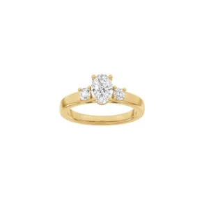 Lab Grown Diamonds: Classic Ring - Oval - Rdguld - Lab. Diamant 1,4ct - 14100070560