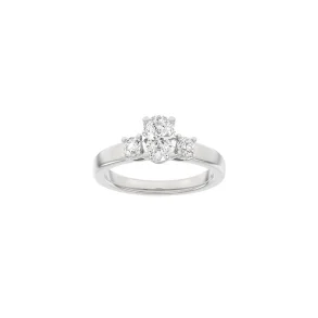Lab Grown Diamonds: Classic Ring - Oval - Hvidguld - Lab. Diamant 1,33ct - 14100060660