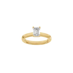 Lab Grown Diamonds: Classic Ring - Firkant - Rdguld - Lab. Diamant 1,0ct - 14100080560