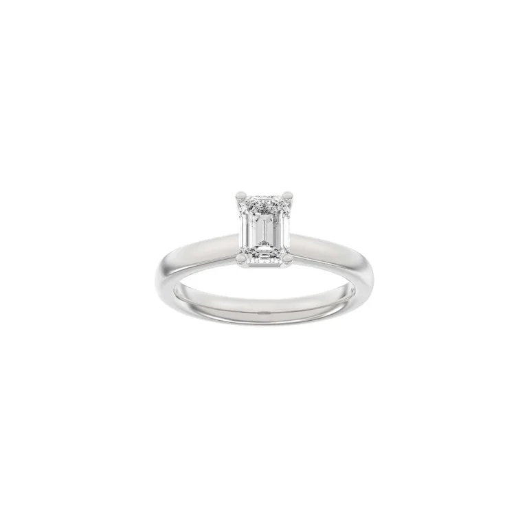Lab Grown Diamonds: Classic Ring - Firkant - Hvidguld - Lab. Diamant 1,0ct - 14100080660