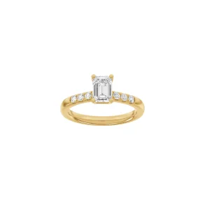 Lab Grown Diamonds: Classic Ring - Firkant - Rdguld - Lab. Diamant 1,2ct - 14100090560