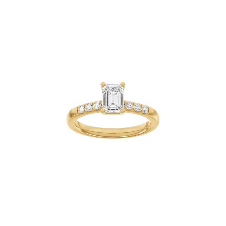 Lab Grown Diamonds: Classic Ring - Firkant - Rdguld - Lab. Diamant 1,2ct - 14100090560
