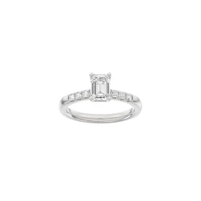 Lab Grown Diamonds: Classic Ring - Firkant - hvidguld - Lab. Diamant 1,2ct - 14100090660