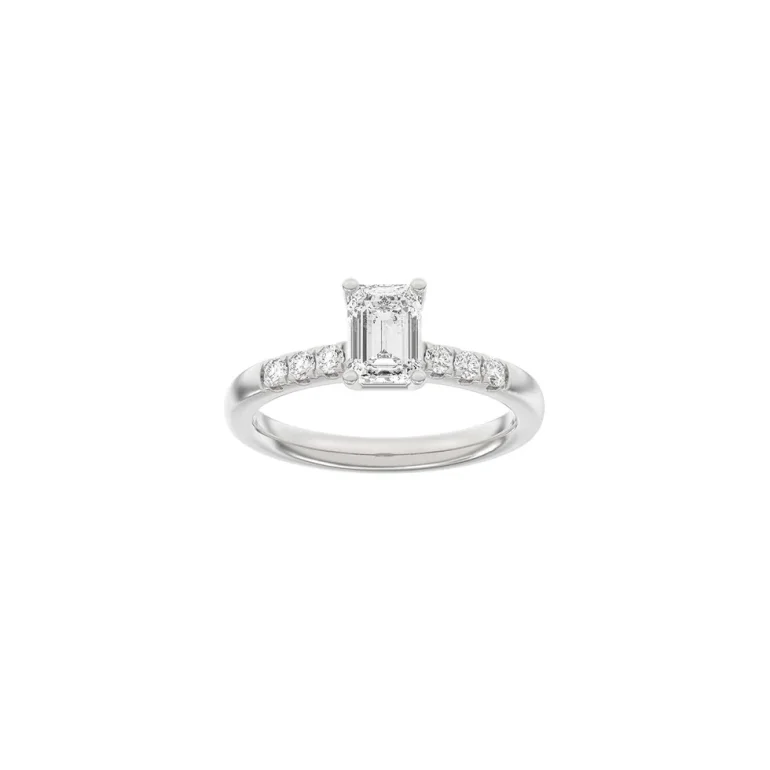 Lab Grown Diamonds: Classic Ring - Firkant - hvidguld - Lab. Diamant 1,2ct - 14100090660