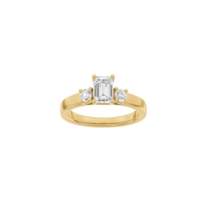 Lab Grown Diamonds: Classic Ring - Firkant - Rdguld - Lab. Diamant 1,4ct - 14100150560