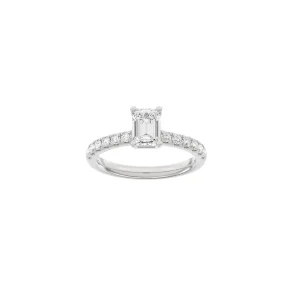 Lab Grown Diamonds: Classic Ring - Firkant - hvidguld - Lab. Diamant 1,4ct - 14100110660